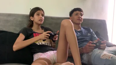 Playing at home with my stepsister ends up in a fuck