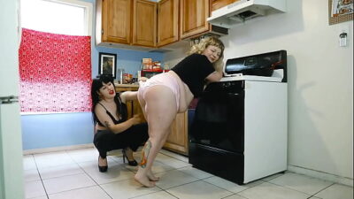 Domestic Bitch featuring Courtney Trouble BBW Lesbian Femdom Fantasy