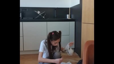 Sock Poppin’ Submission: Candie Cross Prepped in White… I Fucked Her Hard Before That Deep Throat (BTS)