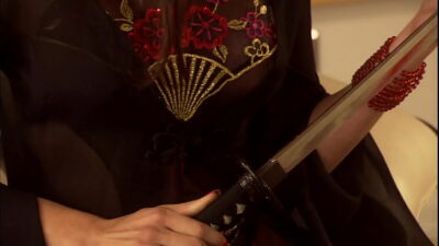 A slender but busty beauty gives her tight slit for licking and deep fucking