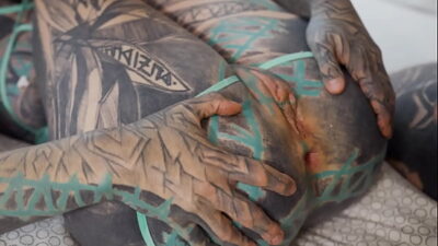 Heavily Tattooed Girl Intense Ass Fucking