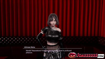 Ichinose Reina in Black Latex – Rule34 Featuring Sensational Sitting Big Tits Play, Double Vibrators Insertion, and Thrilling Desk Cunnilingus Ending with Squirt!