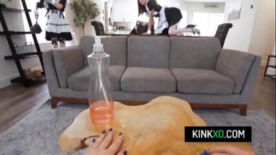 Sexy Sugar Babes Dressed In Maid Uniforms Fuck With Their Sugar-Daddy