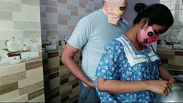 Desi housewife romantic fuck in the kitchen  Desi xxx