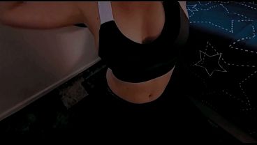 follando una rubia culona acabando de llegar del Gym