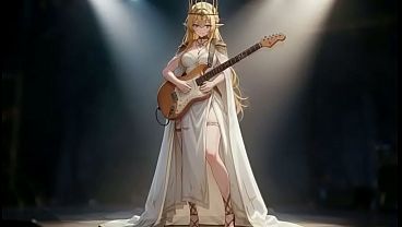 AI Generated Elf Rockstar Goddess Fucked Hard in Music Studio – Hentai Orgy
