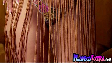 Wrapped in playful fringe ebony teen Malaya Mikos reveals all her secrets